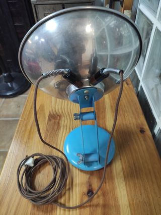 Lámpara de escritorio azul vintage años 70