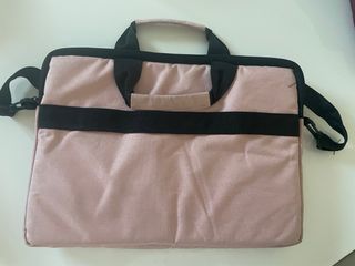 Funda portátil rosa con cremallera