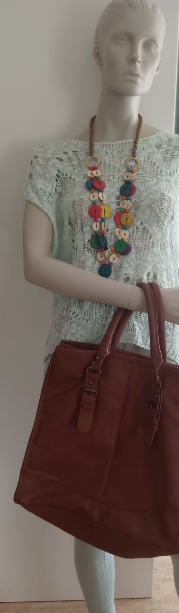 Bolso marrón de cuero