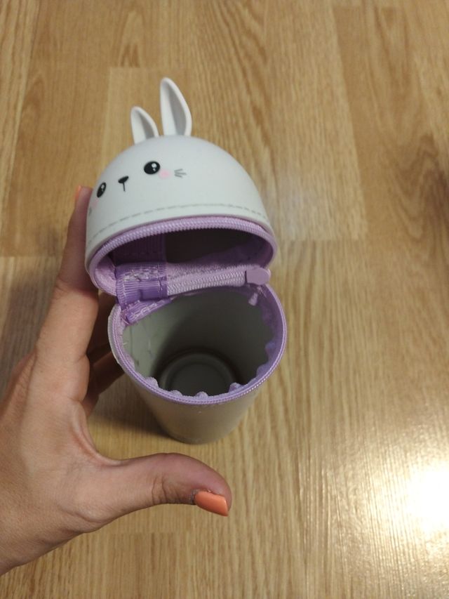 Estuche portalápices conejo blanco