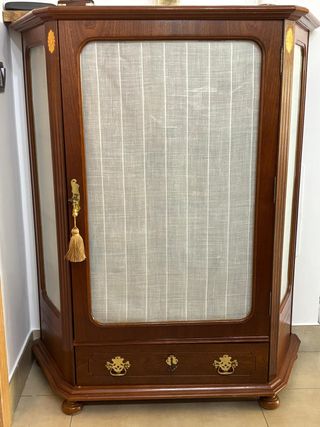 Vitrina/Armario Vintage Madera con Cajón