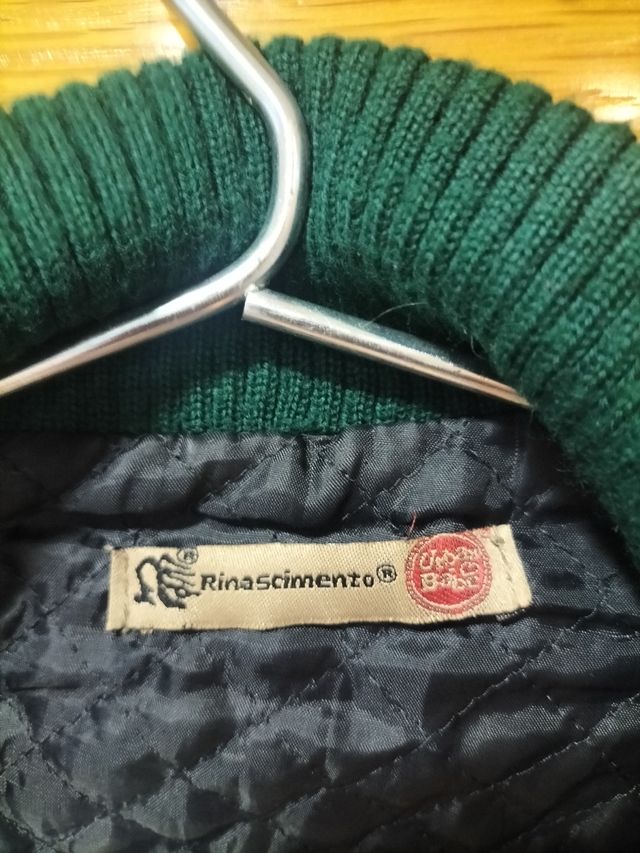 Cazadora de piel verde