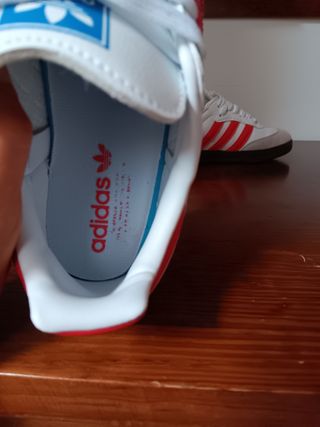 Zapatillas Adidas Samba Blancas y Rojas