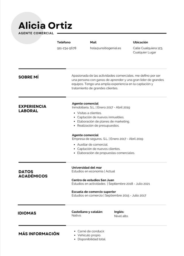 Creación De Currículums