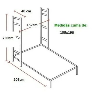 CAMA ABATIBLE VERTICAL KAS 135X190