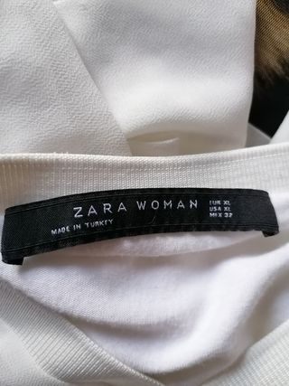 Blusa Zara Gasa Blanca