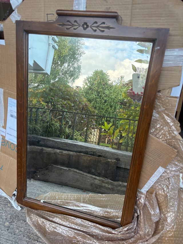 Espejo Rústico Madera Antigua