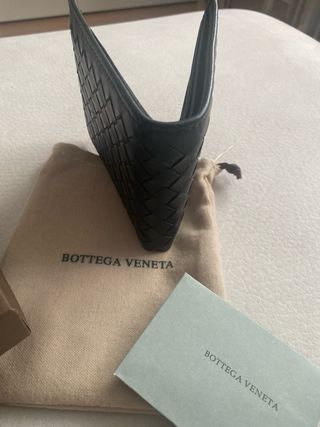 Billetera Bottega Veneta Negra Tejida