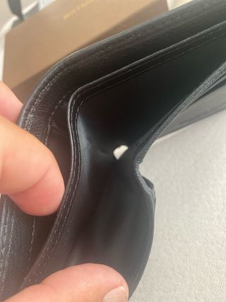 Billetera Bottega Veneta Negra Tejida