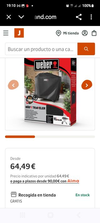 Funda Weber para Barbacoa Traveler Deluxe