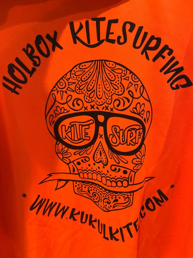 Camiseta Manga Larga Naranja Holbox Kitesurfing