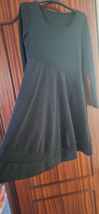 Vestido Preto Manga Comprida