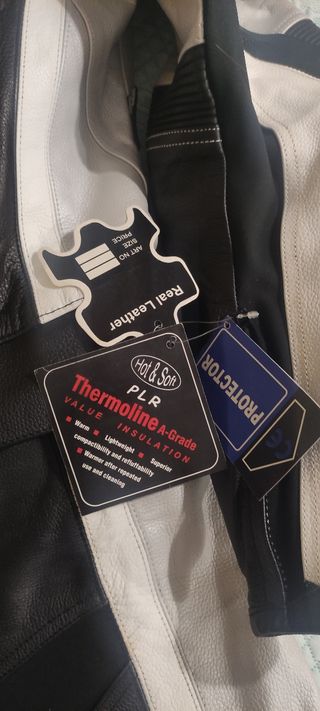 Mono de moto 2 piezas cuero gris
Talla L