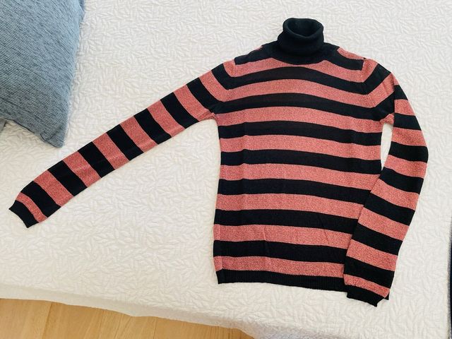 Jersey Dolores Promesas Rayas Rosa y Negro Talla X