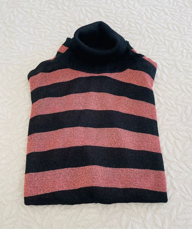 Jersey Dolores Promesas Rayas Rosa y Negro Talla X