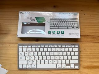 Teclado Bluetooth Ewent Portugués Plata