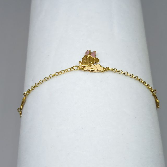Pulsera Oro Niña Minnie Mouse Tortugas
