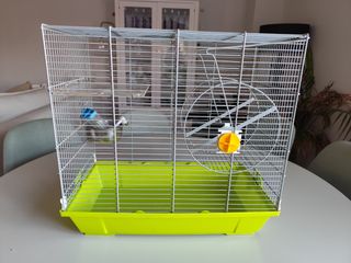 Jaula para hámster, jerbo, pájaros, etc con rueda