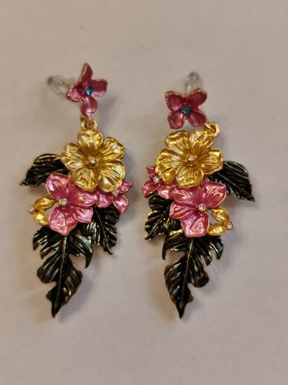 Pendientes plata Lay chapado en oro 18 k