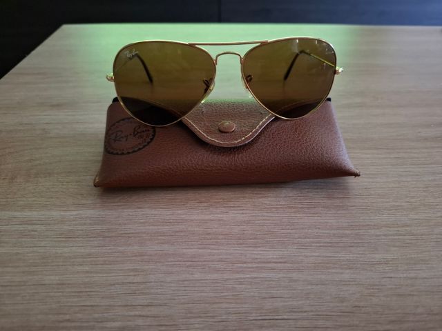 Gafas Ray-Ban Aviador Doradas Mujer