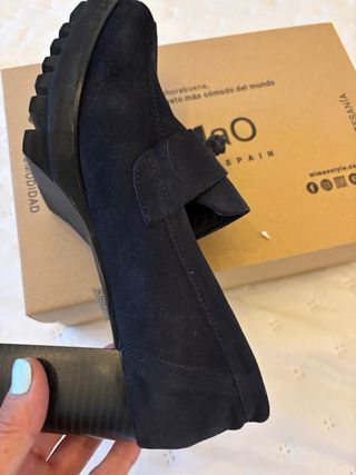 Zapatos Mimao Ante Azul