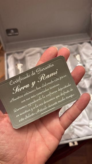 Vasos chupito Serra y Rami Plata 1ª Ley