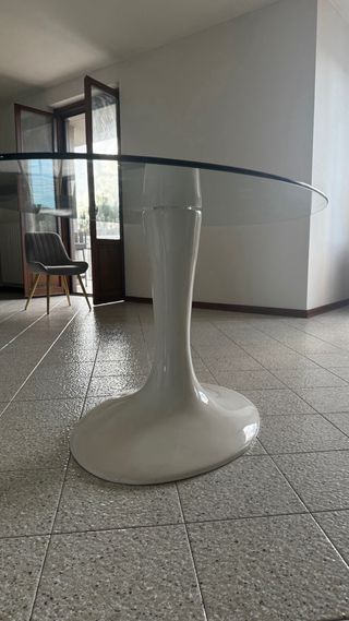 Tavolo fisso ovale Avalon Glass