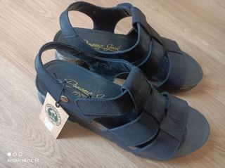 Sandalias Panama Jack Negras Talla 39