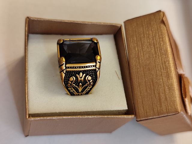 Anello da uomo placcato in oro 18k