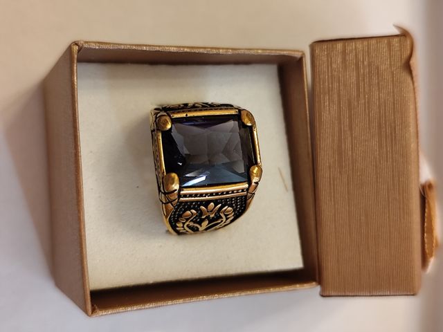 Anello da uomo placcato in oro 18k