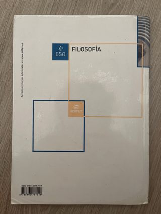 Filosofía 4º ESO