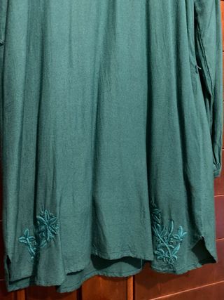 Blusón niña verde azulado