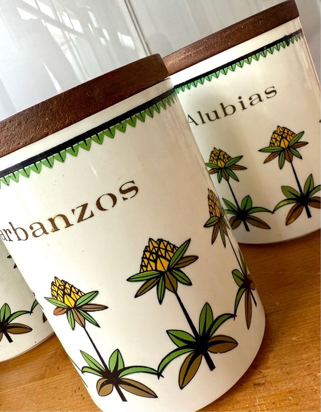 Set di 6 contenitori da cucina vintage, anni '70