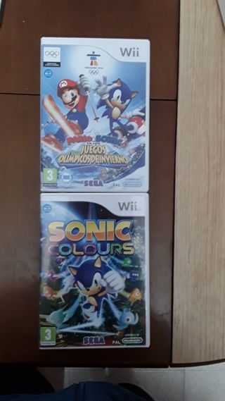 Juegos Wii Mario & Sonic y Sonic Colours