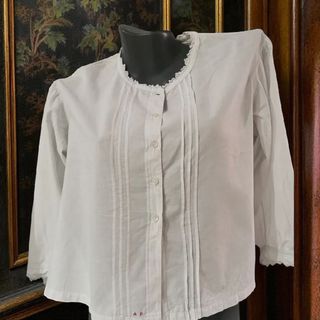 Camisa Victoriana Algodón Festoneada