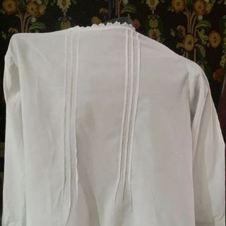Camisa Victoriana Algodón Festoneada