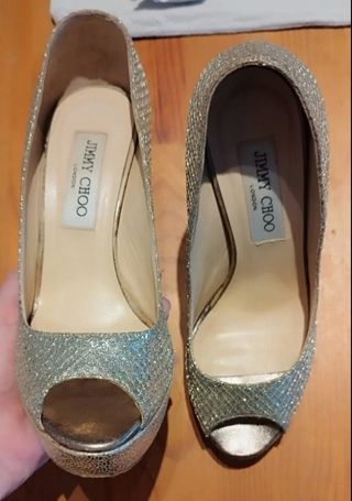 Zapatos Jimmy Choo Dorados y Plateados