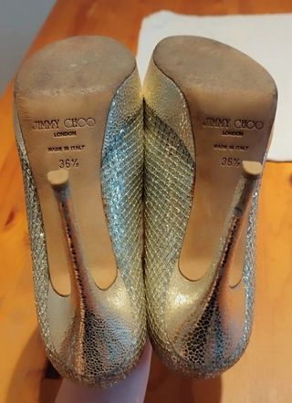 Zapatos Jimmy Choo Dorados y Plateados