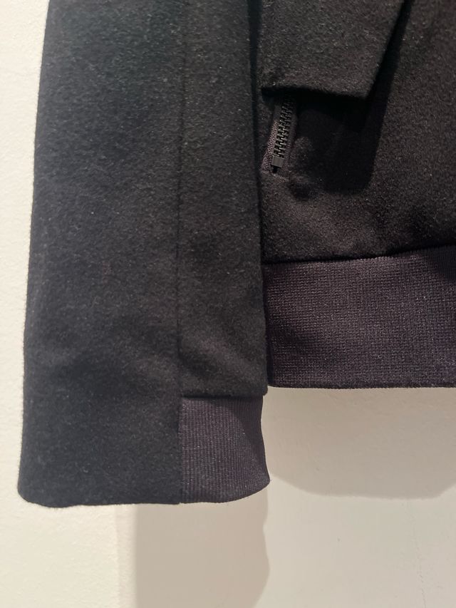 Abrigo hombre lana negro