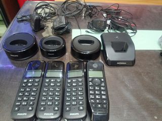 Teléfonos Inalámbricos Philips Negros