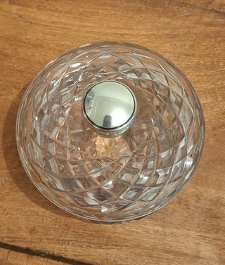 Bombonera plata de ley 975 y cristal tallado
