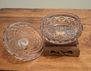 Bombonera plata de ley 975 y cristal tallado