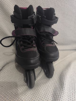 Patines en línea Oxelo negros y rosas talla 39
