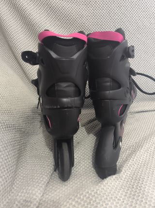 Patines en línea Oxelo negros y rosas talla 39