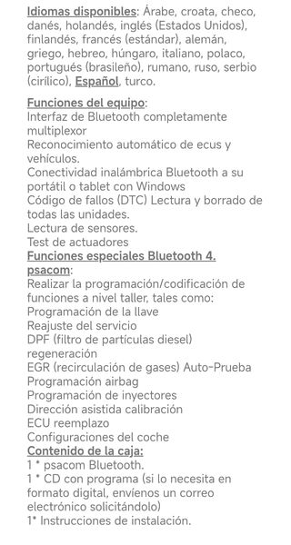 Bluetooth Diagnosis PSA Peugeot Citroen