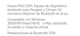 Bluetooth Diagnosis PSA Peugeot Citroen