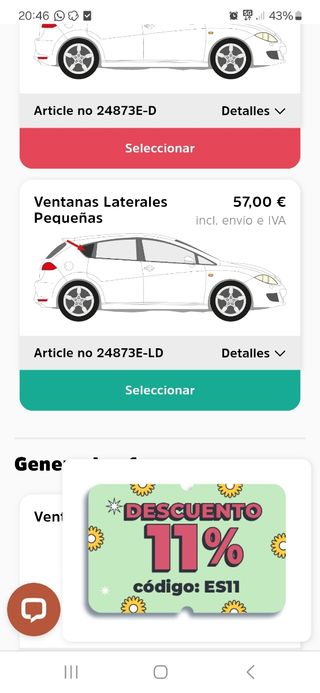 Láminas Solarplexius Seat Leon