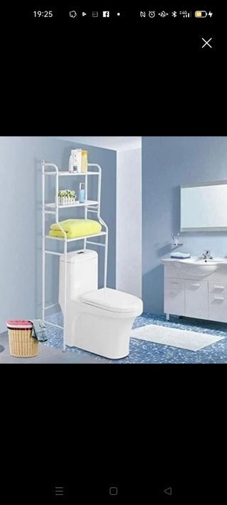 Scaffale salvaspazio bagno metallo bianco