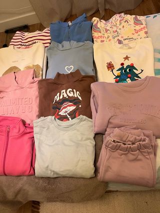 Lote Ropa Niña Sudaderas tallas 9-10 10-11. 11-12