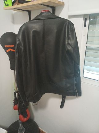 Chaqueta Biker Negra Pull&Bear Hombre